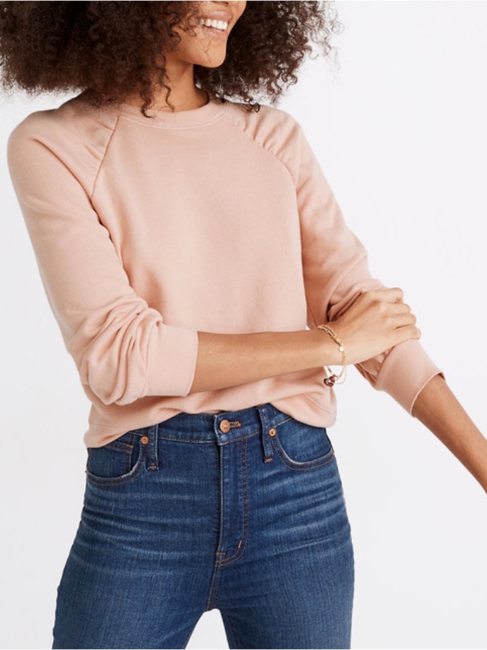 Madewell Sweatshirt Small Crewneck Pullover Dusty Rose